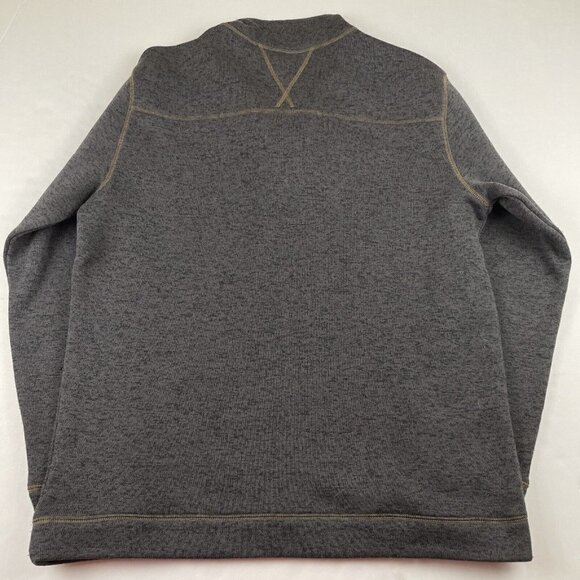 Weatherproof Vintage 1/4 Button Up Pullover Sweater Men’s L Gray Fleece Lined - Picture 2 of 11